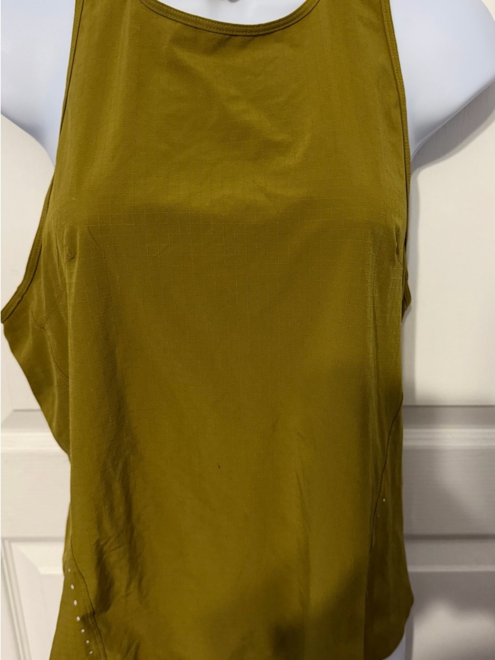 lululemon athletica Olive Yellow Perforated Workout Tank